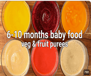 Homemade Baby Food Purees For 6-10 Months